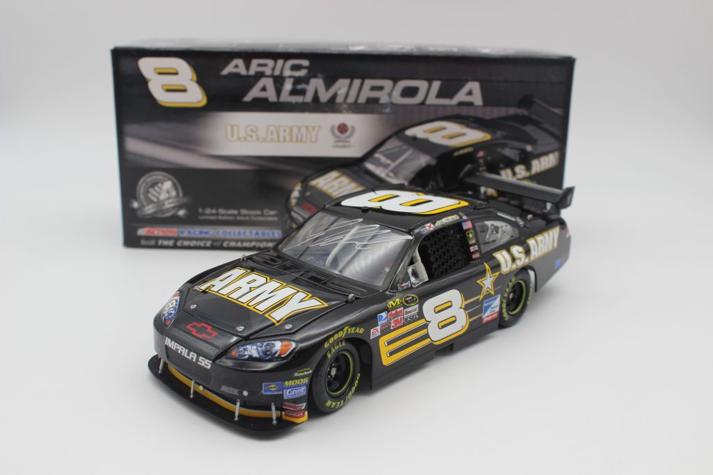 Aric Almirola Autographed 2008 Army 1:24 Nascar Diecast