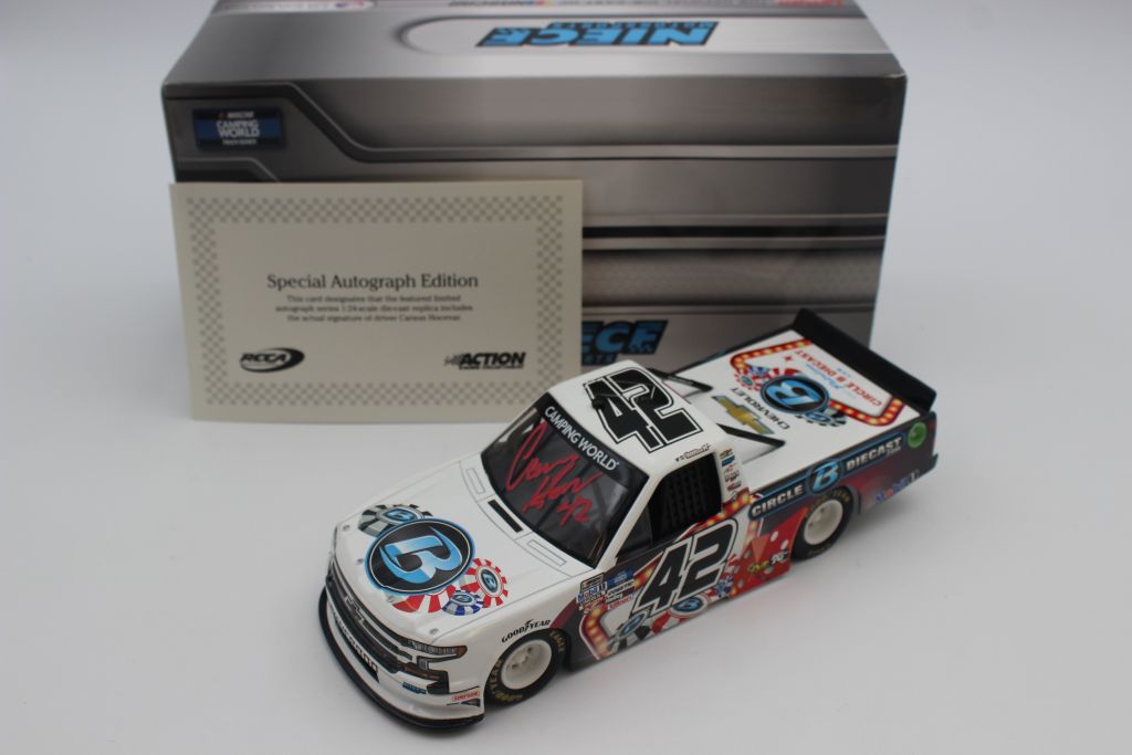 Carson Hocevar Autographed 2021 #42 CircleBDiecast.com / Las Vegas Race ...