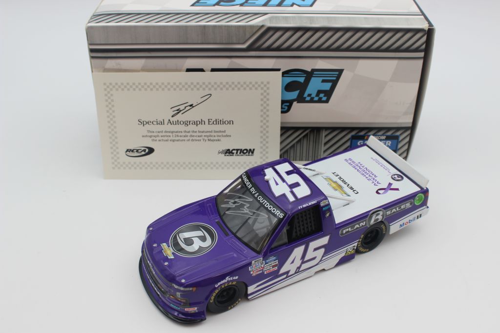 **DIN #2** Ty Majeski Autographed 2020 #45 Plan B Sales / Alzheimer's ...