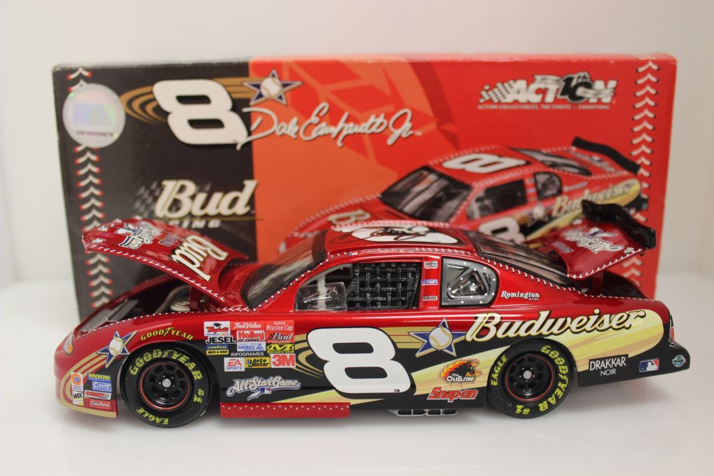 DALE EARNHARDT JR 2002 MLB ALL-STAR BUDWEISER 1/24 ACTION NASCAR DIECAST