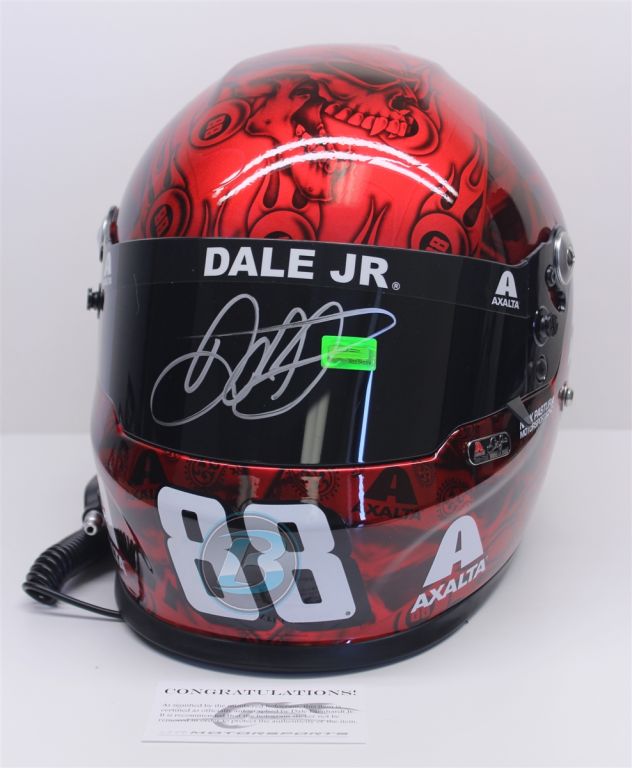 dale jr autographed helmet