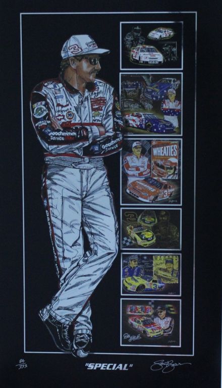 Dale Earnhardt Special Original Numbered Sam Bass Print 30 X 17 Planbsalescom 6501