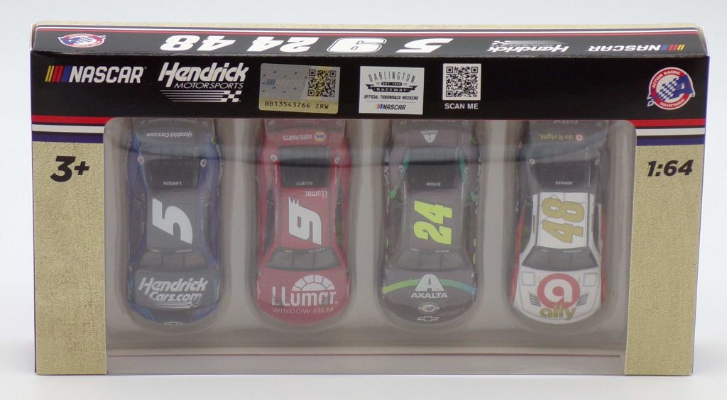 Hendrick Motorsports Darlington Throwback 4 Car Set 2023 1 64