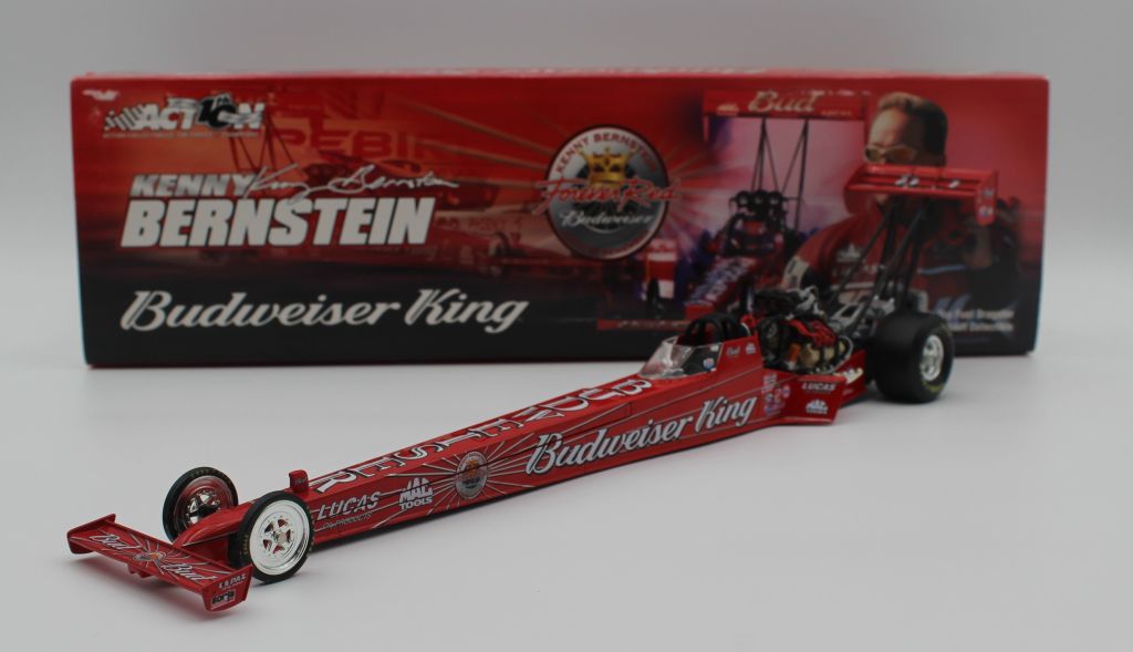 Budweiser sold Dragster 1999 Kenny Bernstein 20th Anniversary 1:24 W/Signature