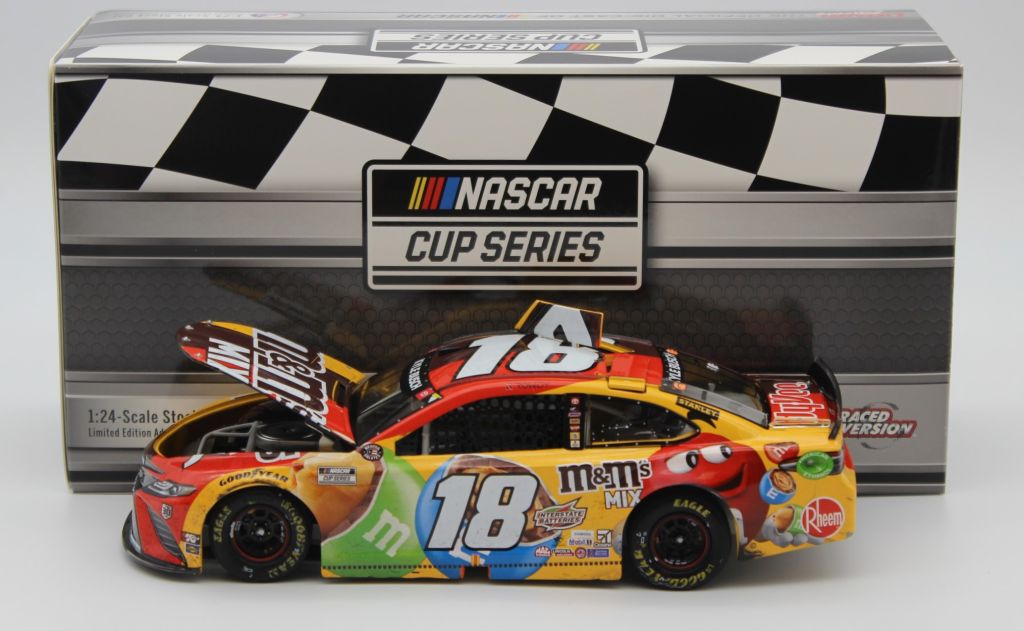 Kyle Busch 2021 M&M's Mix Kansas 5/2 Winner 1:24 Nascar Diecast