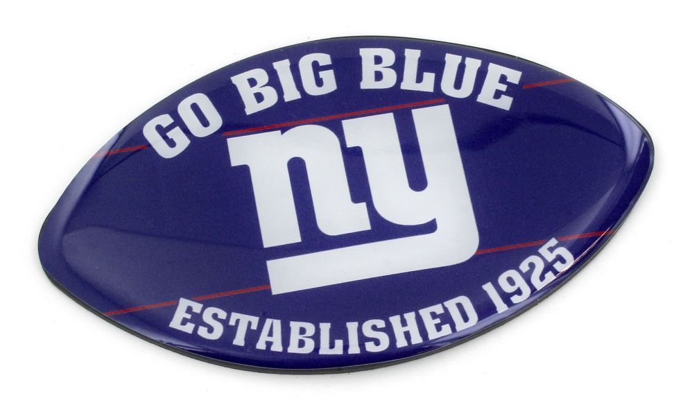 New York Giants Skyline Scene in Logo & Name Type NFL Football Die-Cut  MAGNET