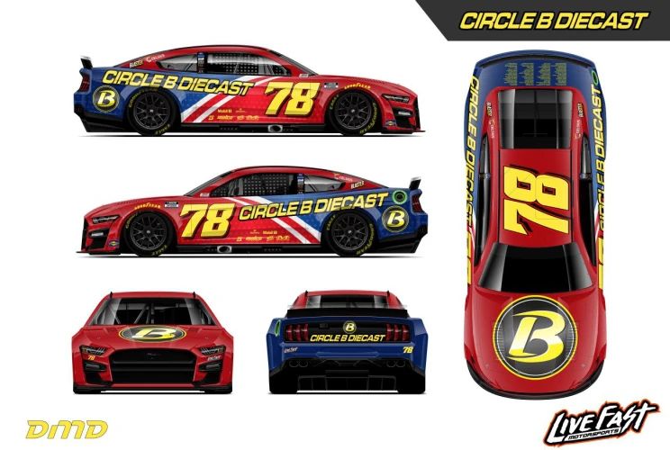 BJ McLeod 2022 Circle B Diecast - Charlotte 1:24 Nascar Diecast