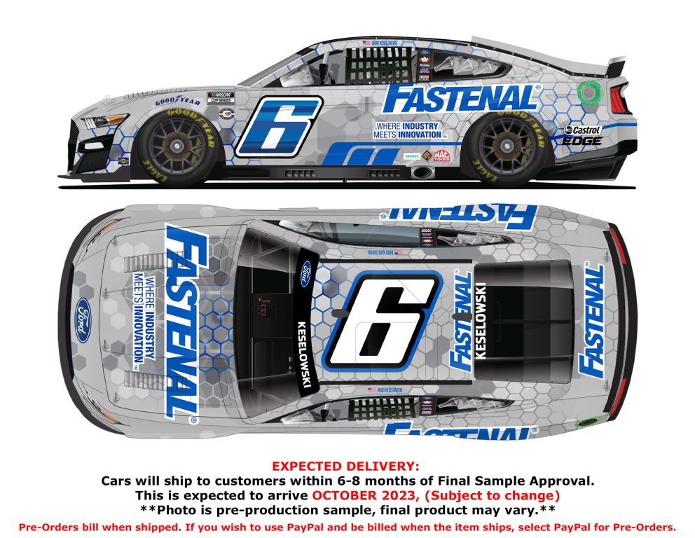 Brad Keselowski Autographed 2023 Fastenal 124 Nascar Diecast 4922