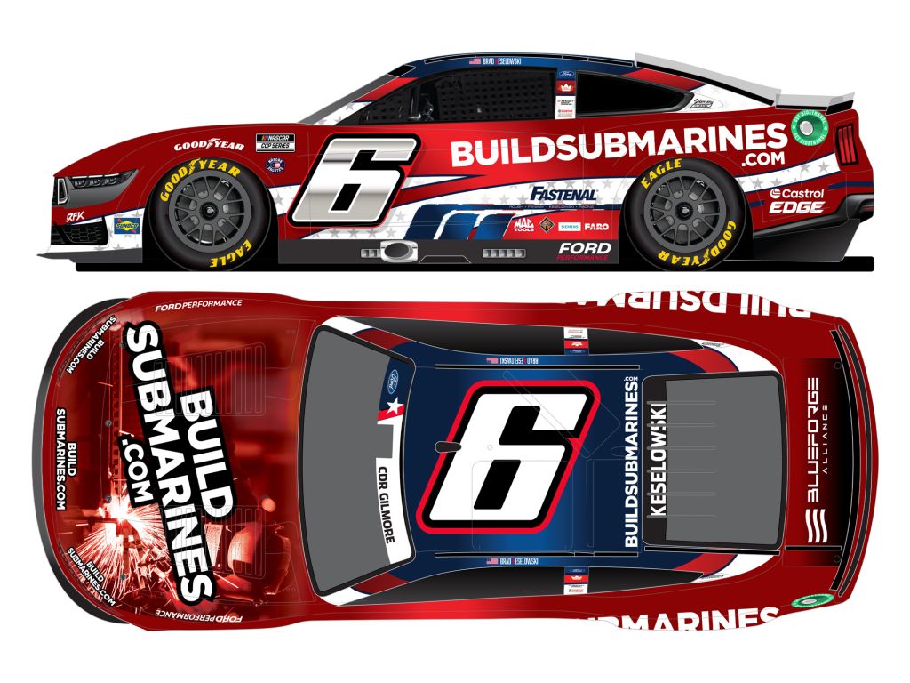 Brad Keselowski 2024 BuildSubmarines.com Salutes 1:64 Nascar Diecast ...