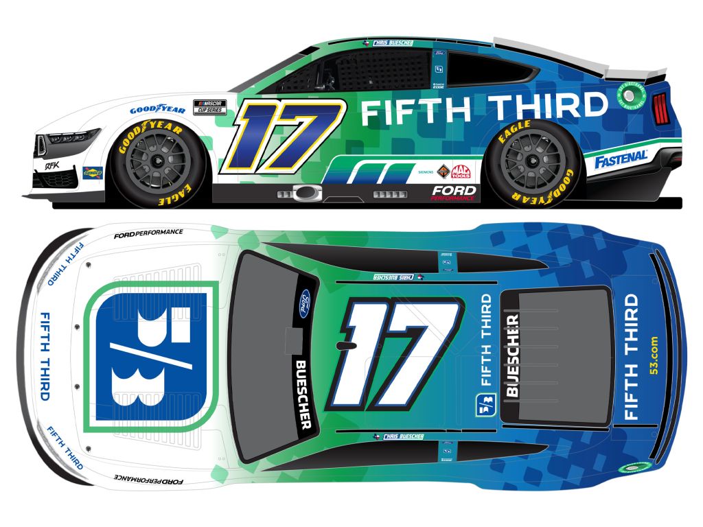 Chris Buescher 2024 Fifth Third Bank 1:64 Nascar Diecast - FOIL NUMBER ...