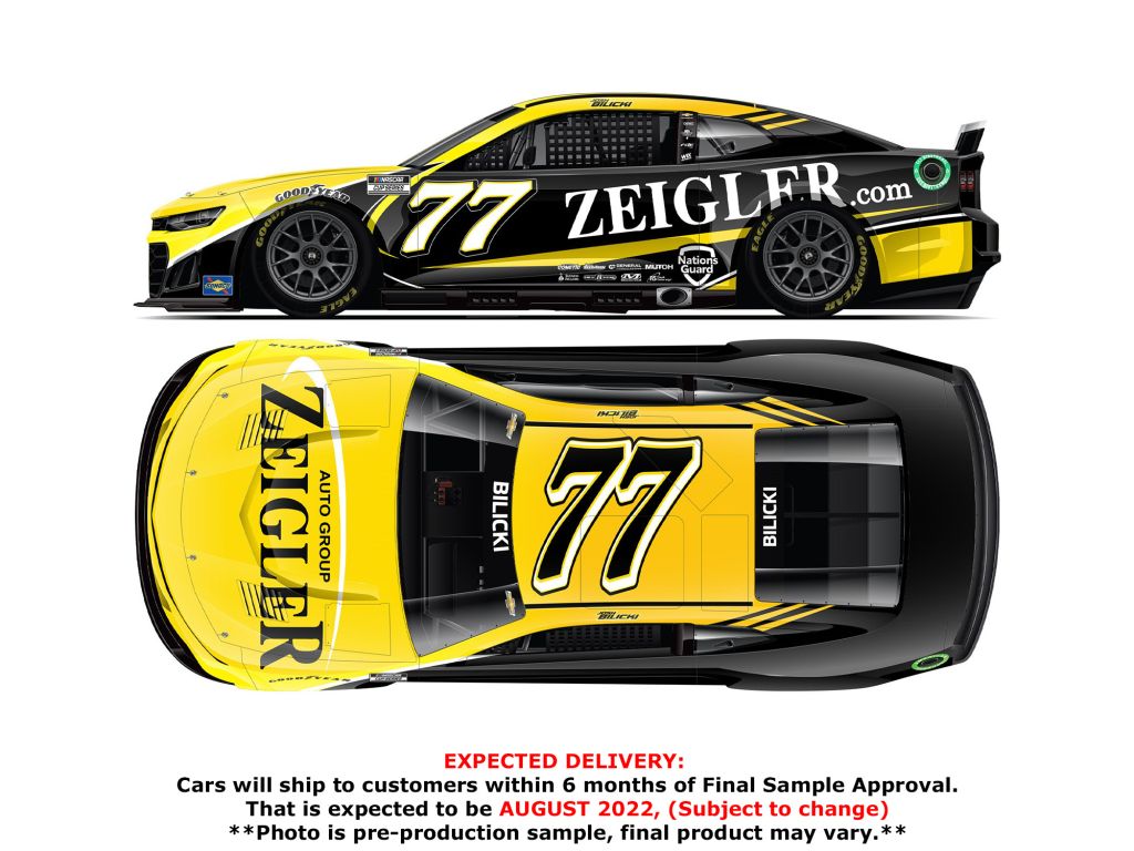 Josh Bilicki 2022 Zeigler Automotive Group 1:24 Nascar Diecast