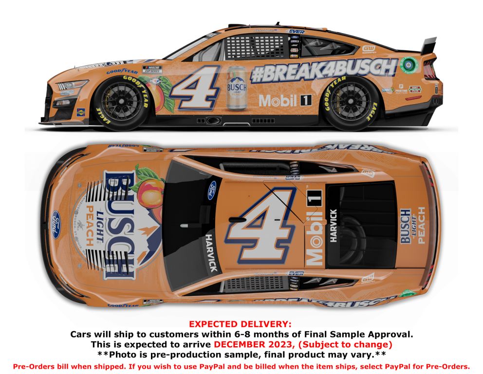 Kevin Harvick 2023 Busch Light Peach 124 Nascar Diecast