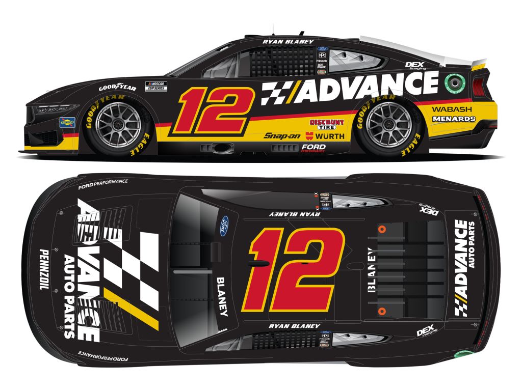 Ryan Blaney 2024 Advance Auto Parts 124 Color Chrome Nascar Diecast