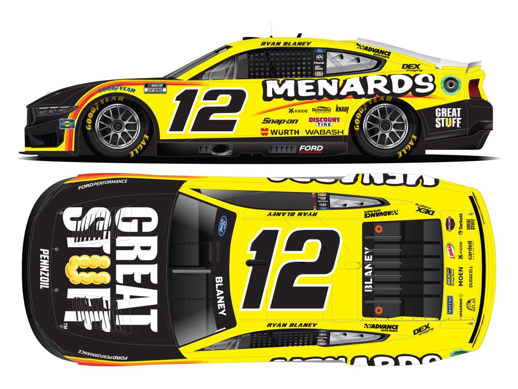 Ryan Blaney 2024 Menards/Great Stuff 124 Nascar Diecast