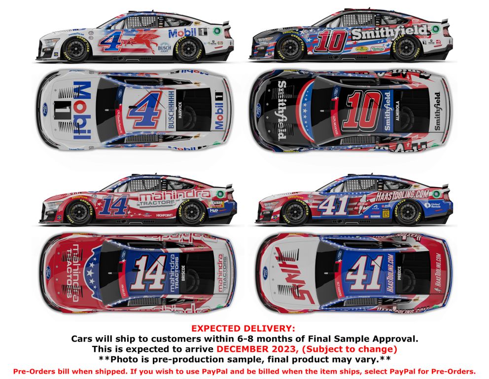 StewartHaas Racing Patriotic 4Car Set 2023 164 Nascar Diecast