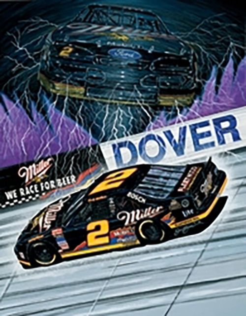 Rusty Wallace 1996 "Thunder-N-Lightning!" Sam Bass Poster ( ) | WWW