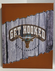 University of Texas "Get Hooked" (Wooden) Canvas 11" x 14" Wall Hanging collectible canvas, ncaa licensed, officially licensed, collegiate collectible, university of