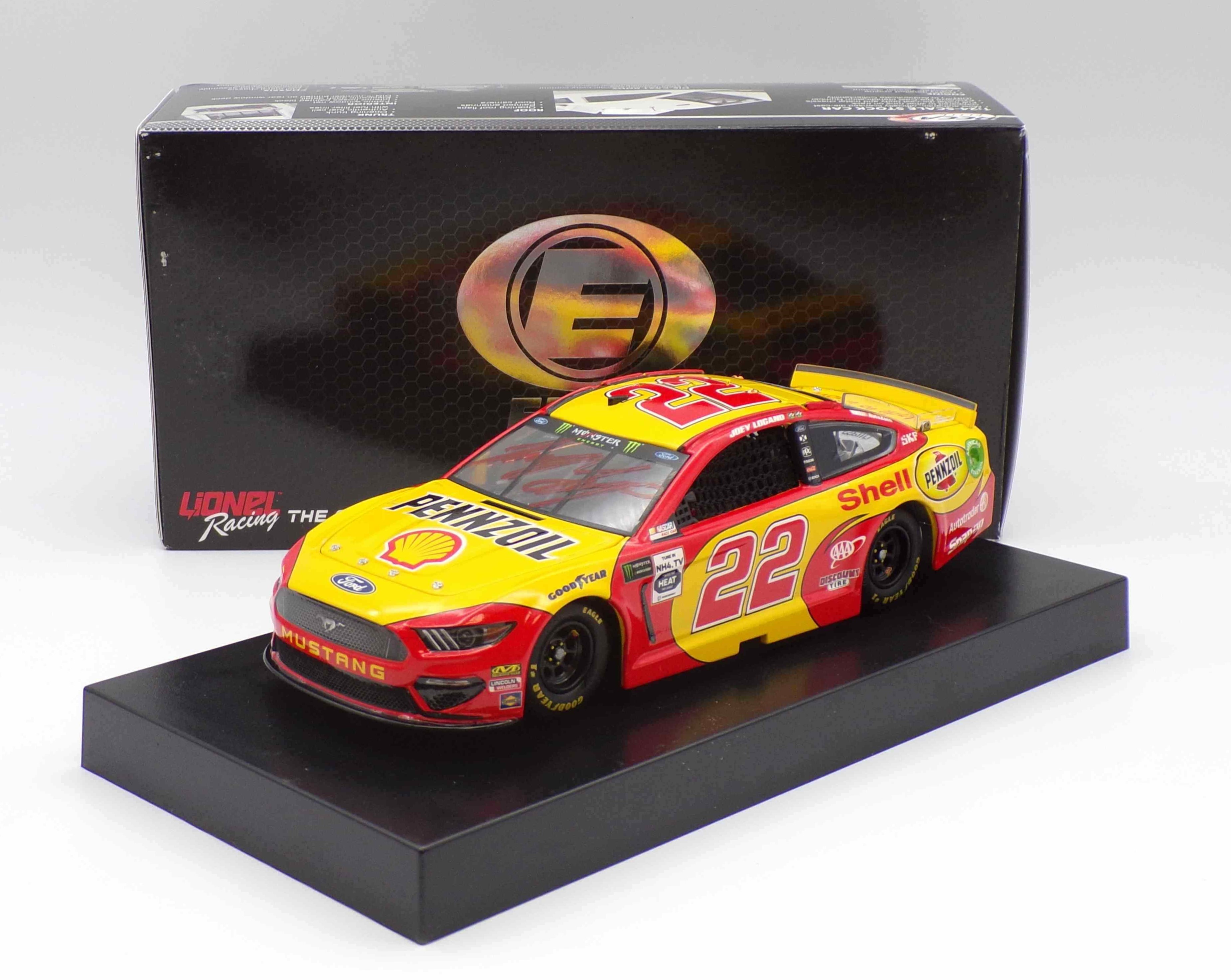 ** DIN #1 ** Joey Logano Autographed 2019 Shell-Pennzoil Darlington ...