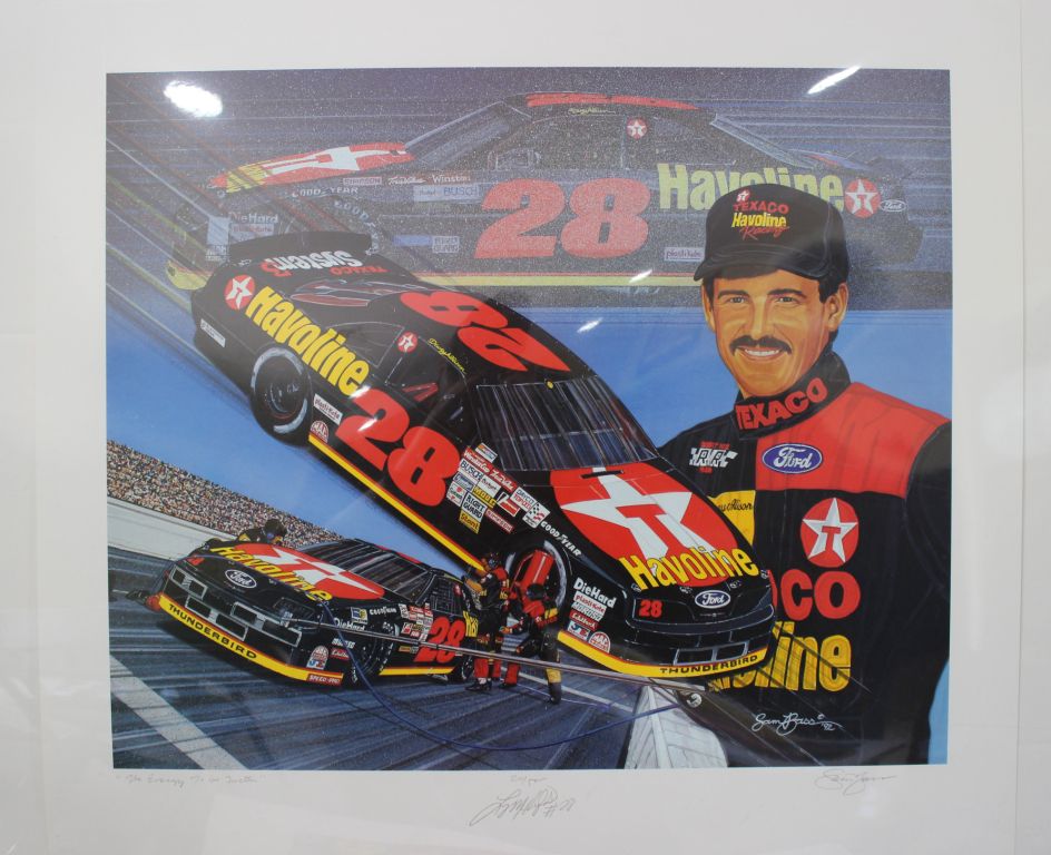 Davey Allison 1992 Autographed by Larry McReynolds 