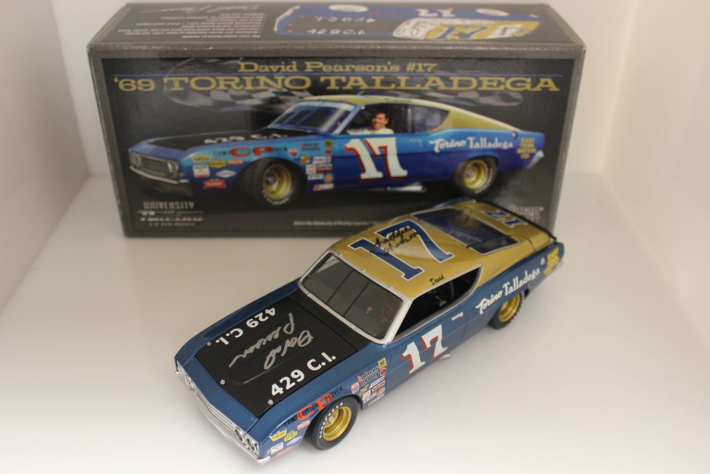 David Pearson Autographed by Waddell Wilson 1969 Torino Talladega 1:24 ...