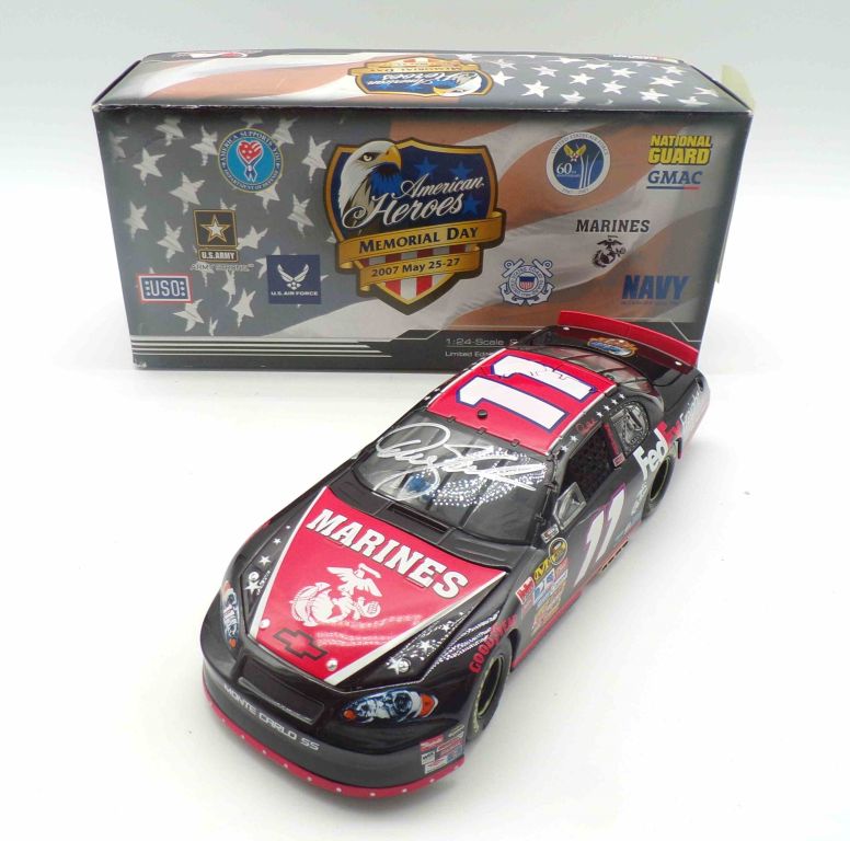 Denny Hamlin Autographed 2007 FedEx / American Heroes 1:24 Nascar Diecast