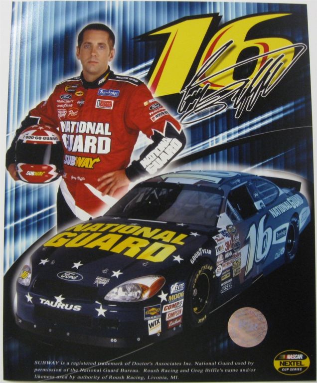 Greg Biffle #16 National Guard 8 X 10 Photo