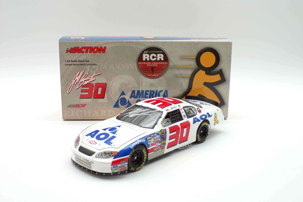 Jeff Burton Autographed 2004 #30 AOL / RCR 35th Anniversary 1:24 Nascar ...