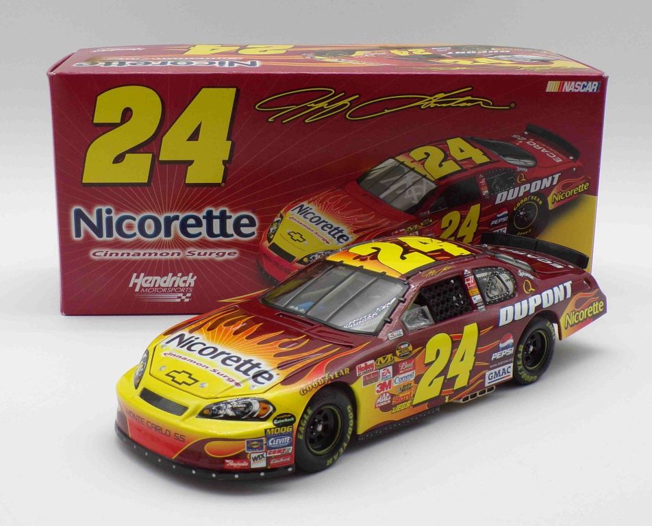 Jeff Gordon 2007 Nicorette Cinnamon Surge 1:24 Nascar Diecast