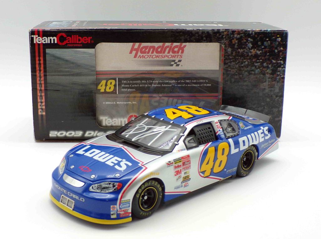 Jimmie Johnson Autographed 2003 Lowe's 1:24 Team Caliber Preferred ...