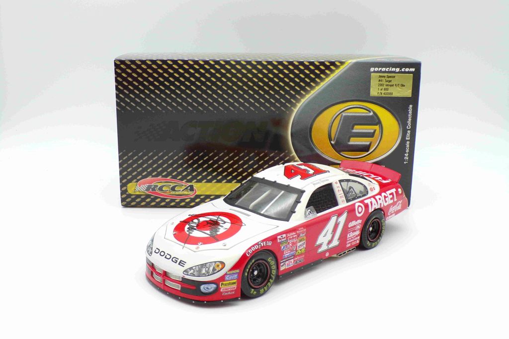 Jimmy Spencer Autographed 2002 Target 1:24 RCCA Elite Nascar Diecast