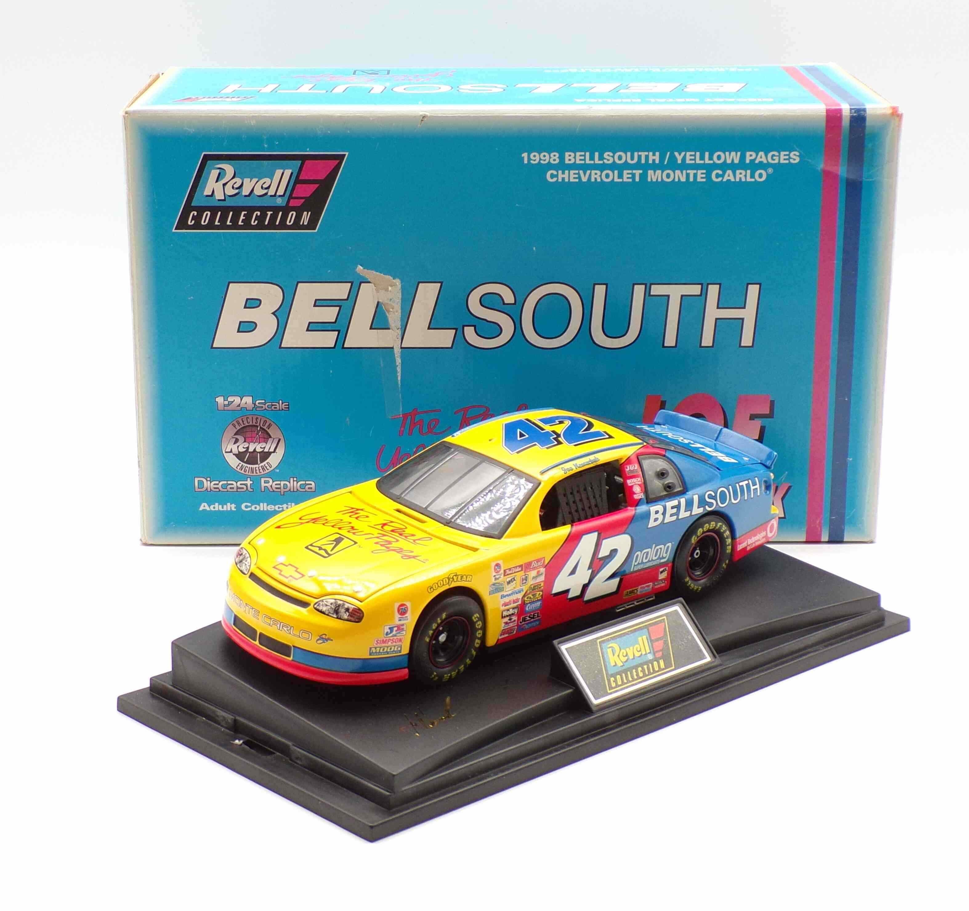 Joe Nemechek 1998 Bellsouth / Yellow Pages 1:24 Revell Diecast w/ Stand