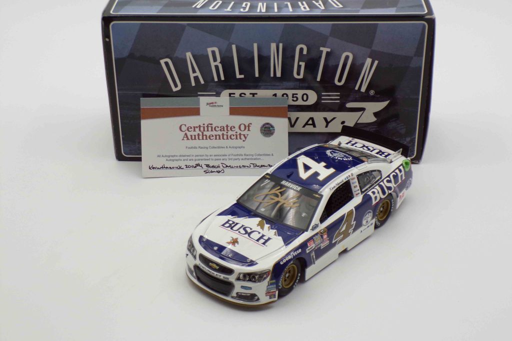 Kevin Harvick Autographed 2016 Busch Beer Darlington Throwback 1:24 ...