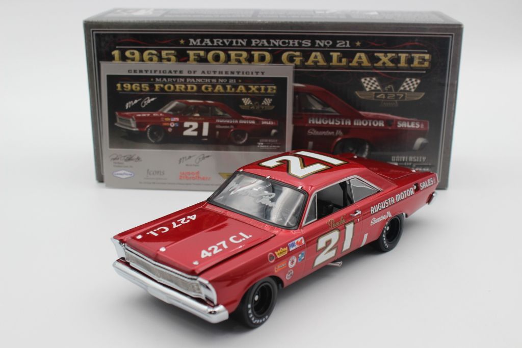 Marvin Panch Autographed Augusta Motor Sales Inc. #21 1965 Ford Galaxie ...