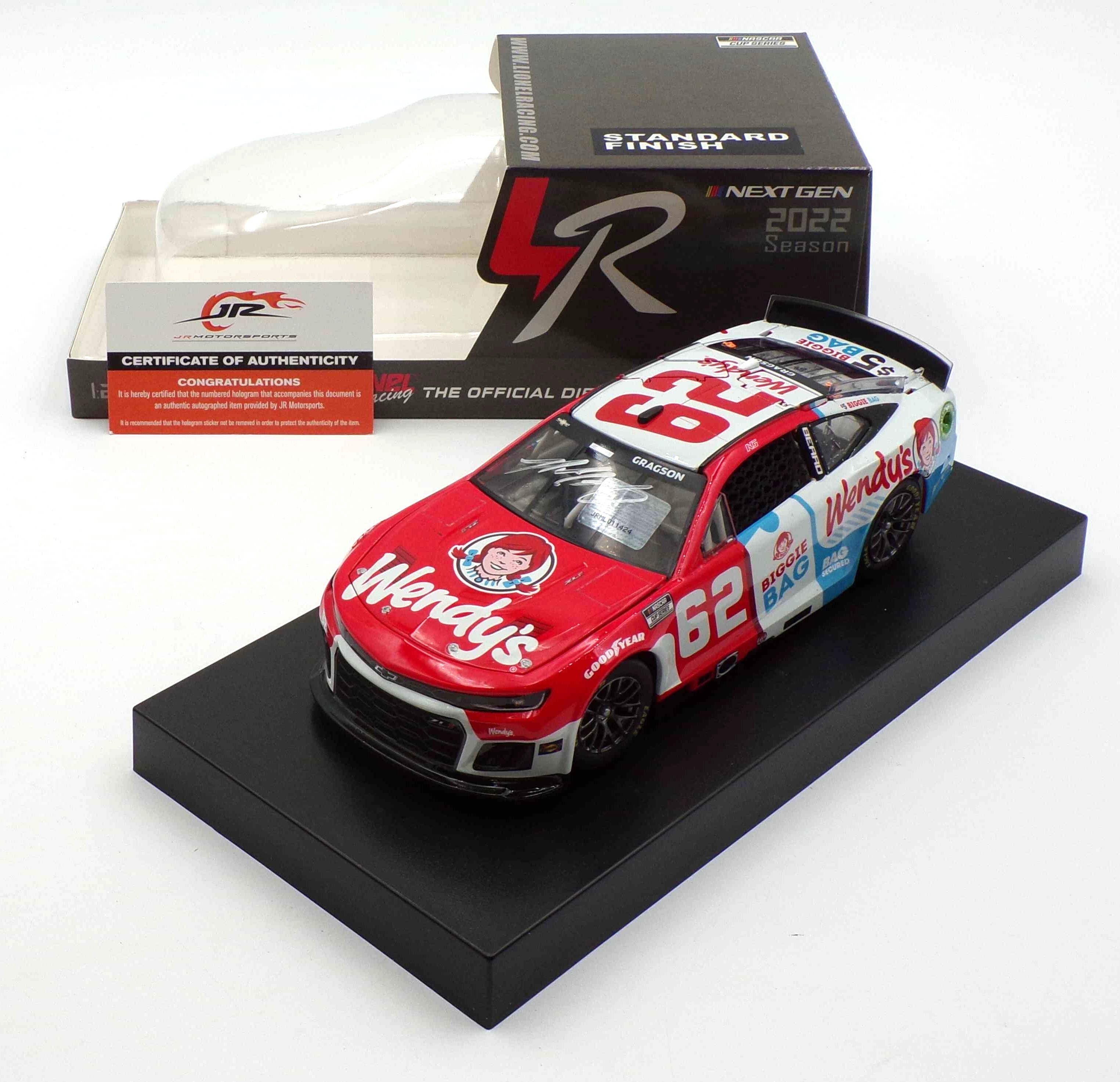 ** Paint Chips See Pictures** Noah Gragson Autographed 2022 Wendy's 1: ...