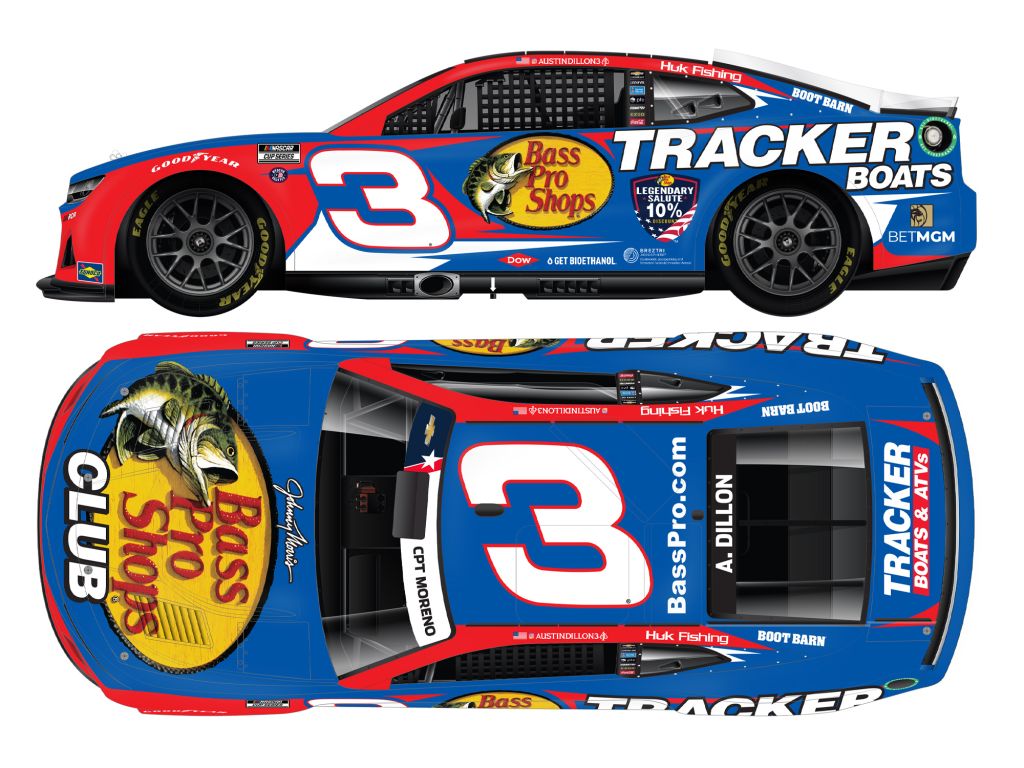 Austin Dillon 2024 Bass Pro Shops Salutes 1:24 Nascar Diecast