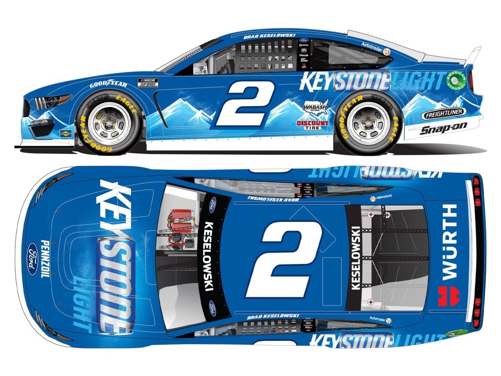 Brad Keselowski 2021 Keystone Light 1:24 Color Chrome Nascar Diecast