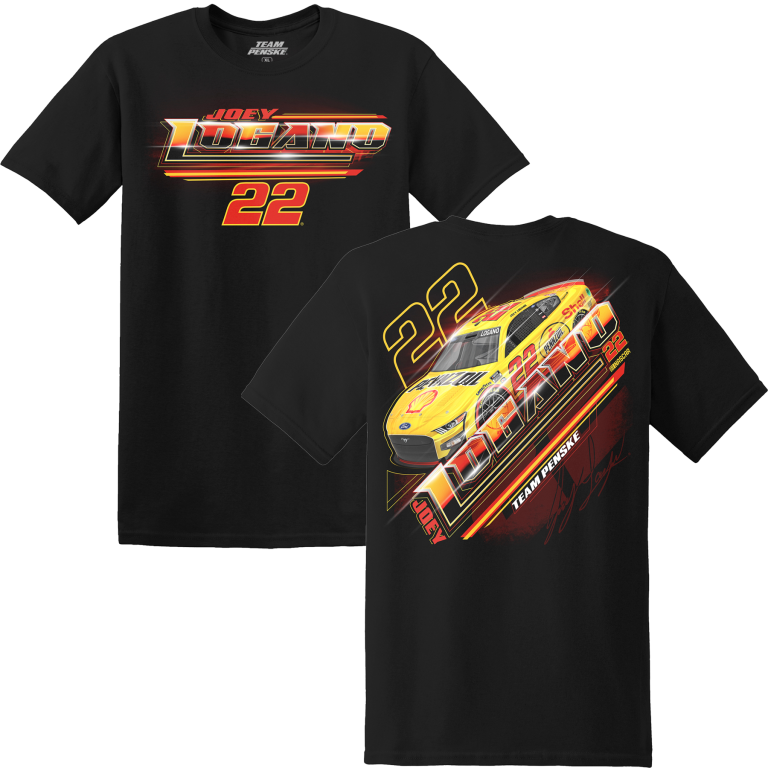 Joey Logano 2023 Pennzoil / Shell 2-Spot Black Tee