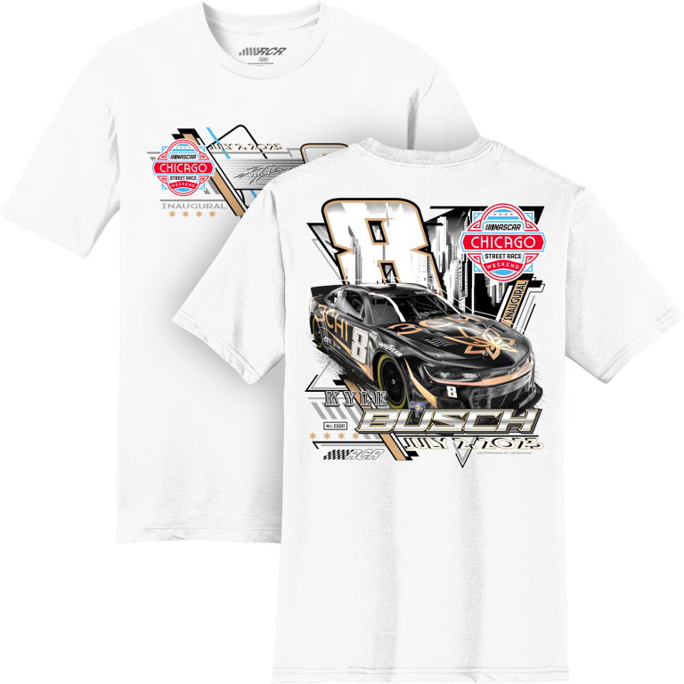 Kyle Busch 2023 3CHI Streets of Chicago 2-Spot White Tee