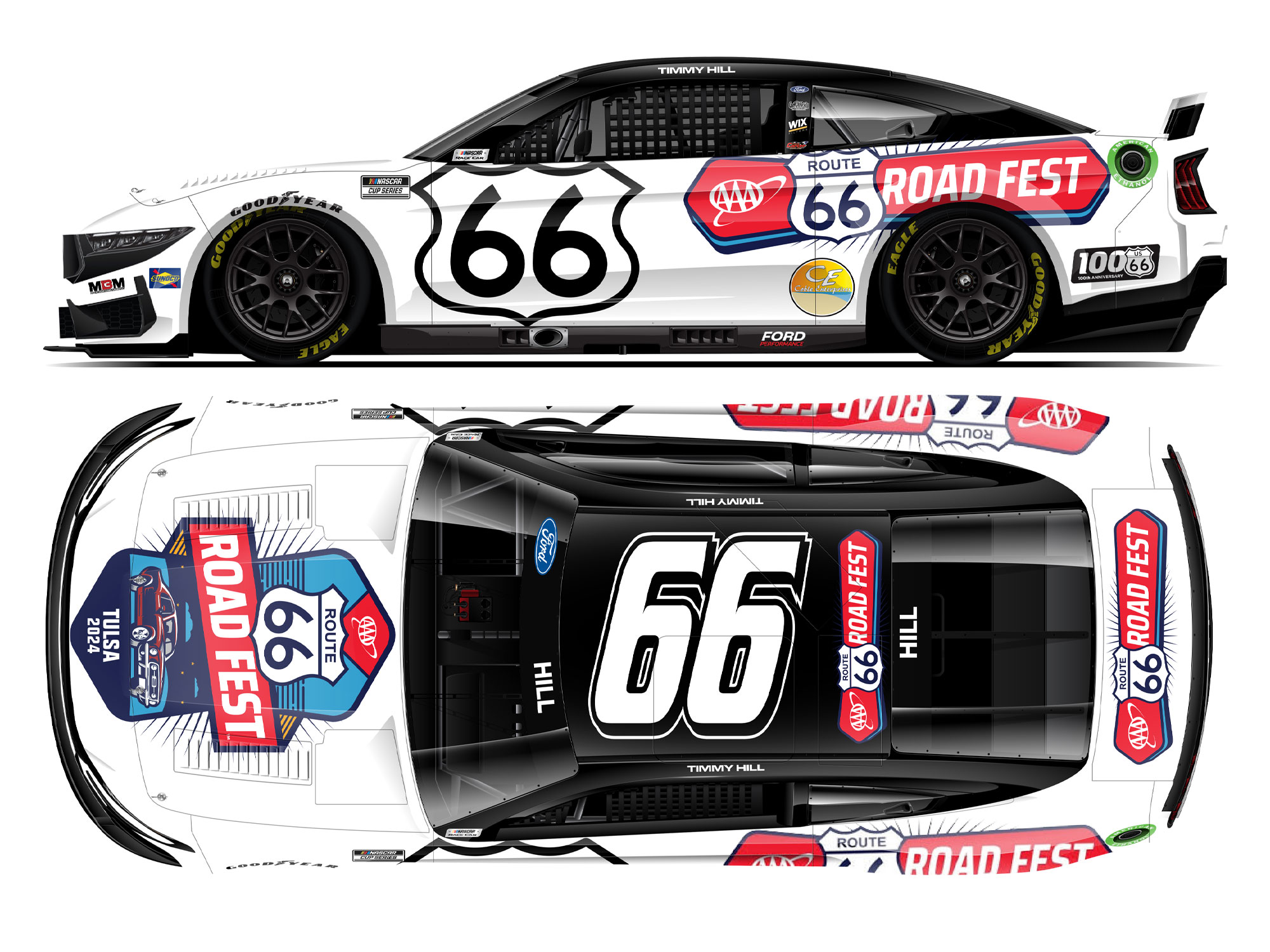 Timmy Hill 2024 AAA Route 66 Road Fest 1:64 Nascar Diecast