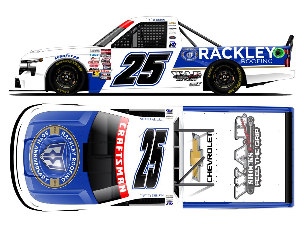 Ty Dillon 2024 Rackley Roofing 50th Anniversary Truck Series 1:24 ...