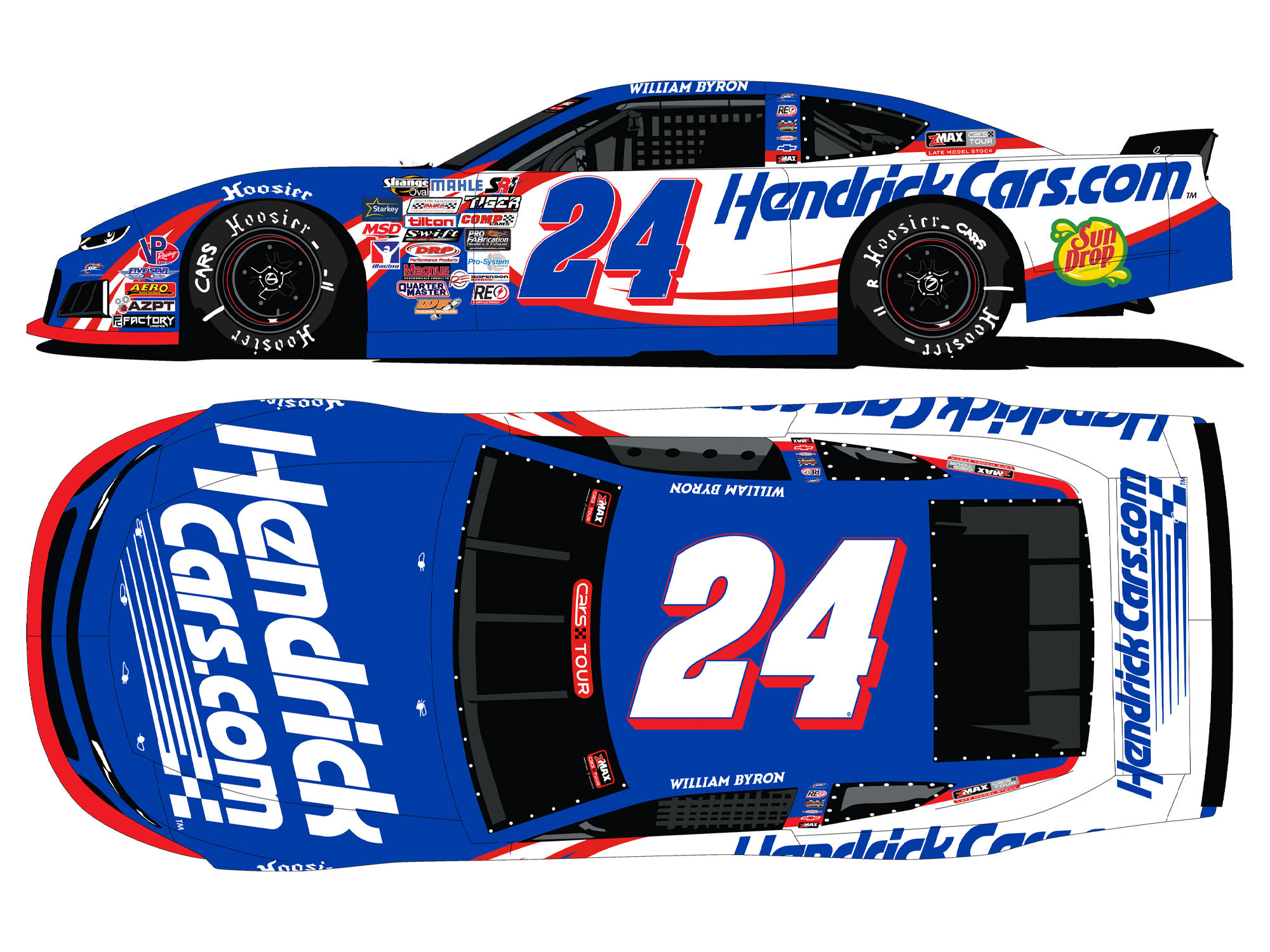 William Byron 2024 Hendrickcars.com 1:24 Late Model Stock Car Diecast