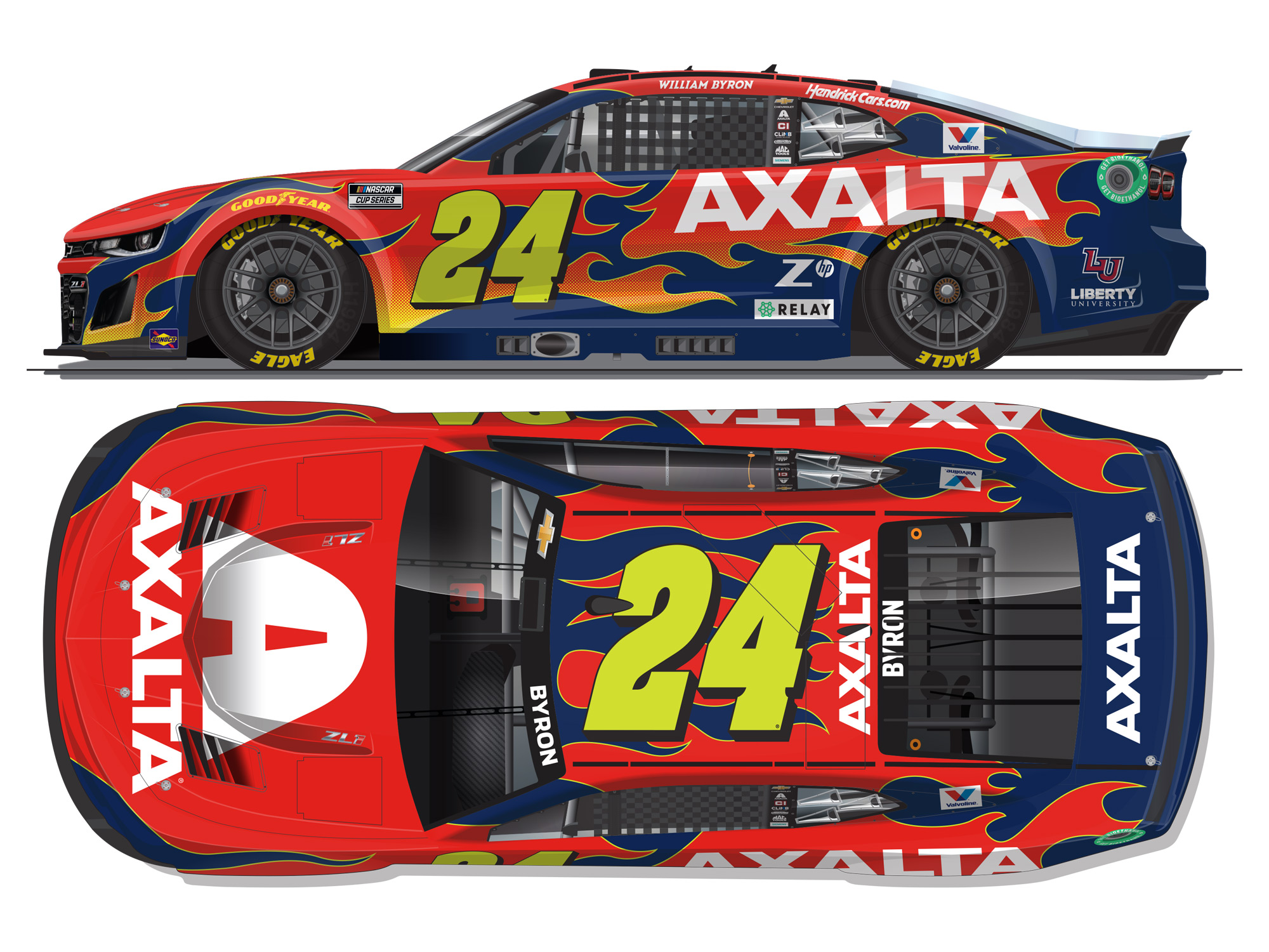 William Byron 2024 Axalta 1:24 Nascar Diecast