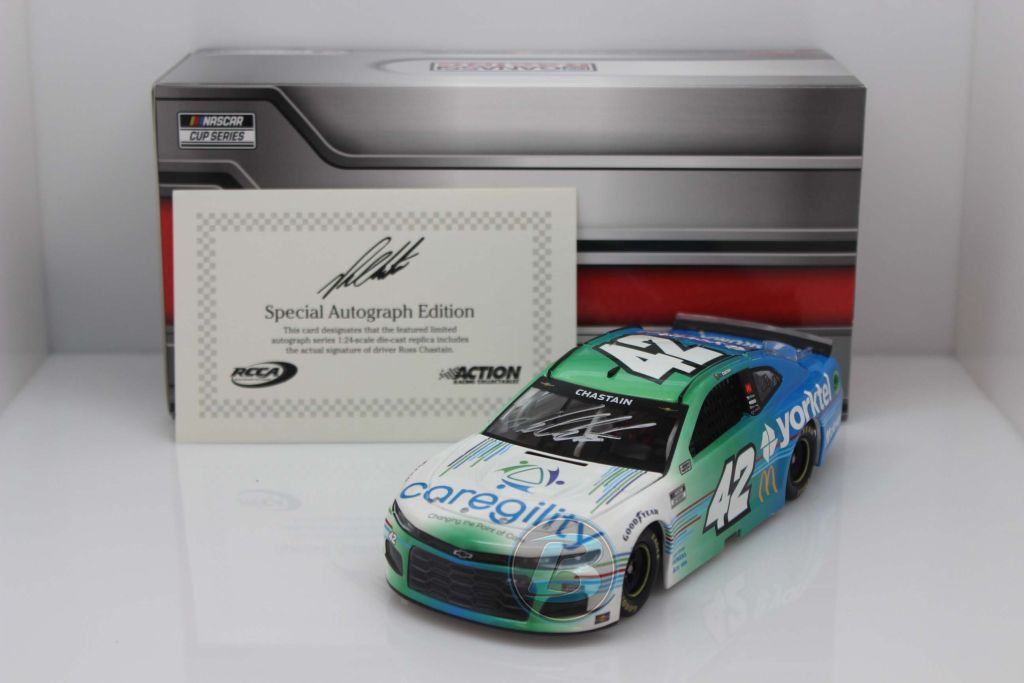 Ross Chastain Autographed 2021 Yorktel / Caregility 1:24 Nascar Diecast