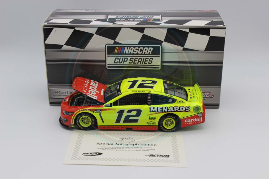 Ryan Blaney Autographed 2021 Cardell / Cup Series Win 1:24 Nascar Diecast