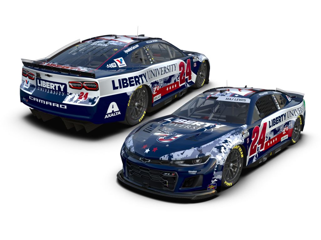 William Byron 2024 Liberty University Patriotic 1:24 Color Chrome ...