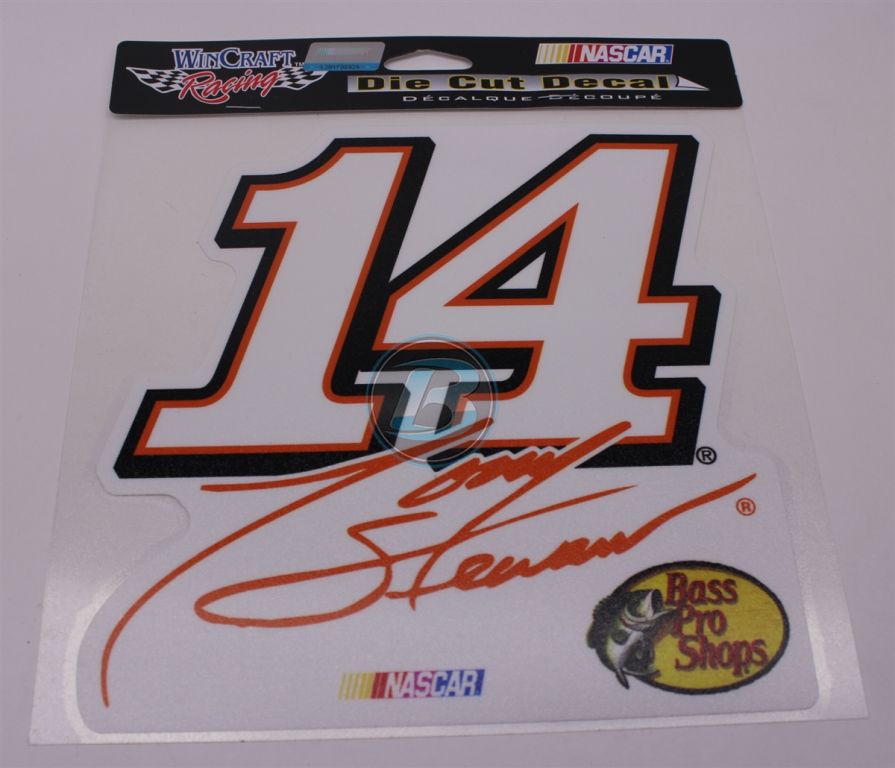 Tony Stewart #14 Bass Pro Shops Color Diecut Decal 8x8