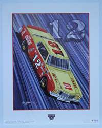 Autographed Bobby Allison "Real Thing!" Original Sam Bass 25" X 20" Print w/ COA   Sam Bass, Bobby Allison, Coca~Cola, Monster Energy Cup Series, Winston Cup, Poster