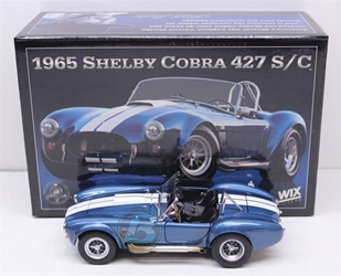 Blue 1965 Shelby Cobra 427 S/C 1:24 WIX Filters University of Racing Nascar Diecast Blue Shelby cobra diecast, 1965 shelby cobra diecast, collectible diecasts, collectible diecast cars,historical racing die cast