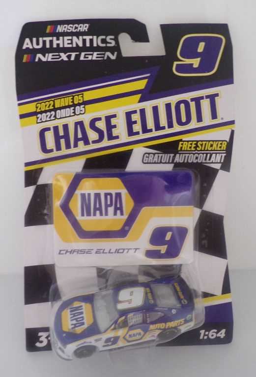 Chase Elliott 2022 NAPA 9 1 64 Nascar Authentics Diecast Next Gen