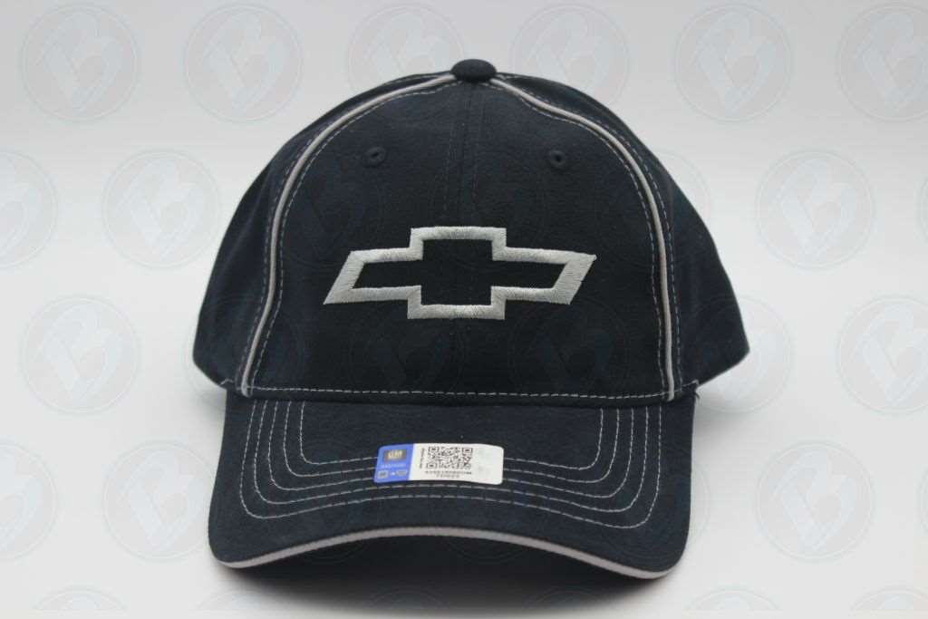 Chevrolet Bow Tie Black & Grey - Adult OSFM Hat Velcro Strap